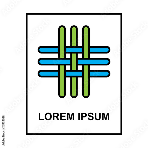 abstract knot weave logo design