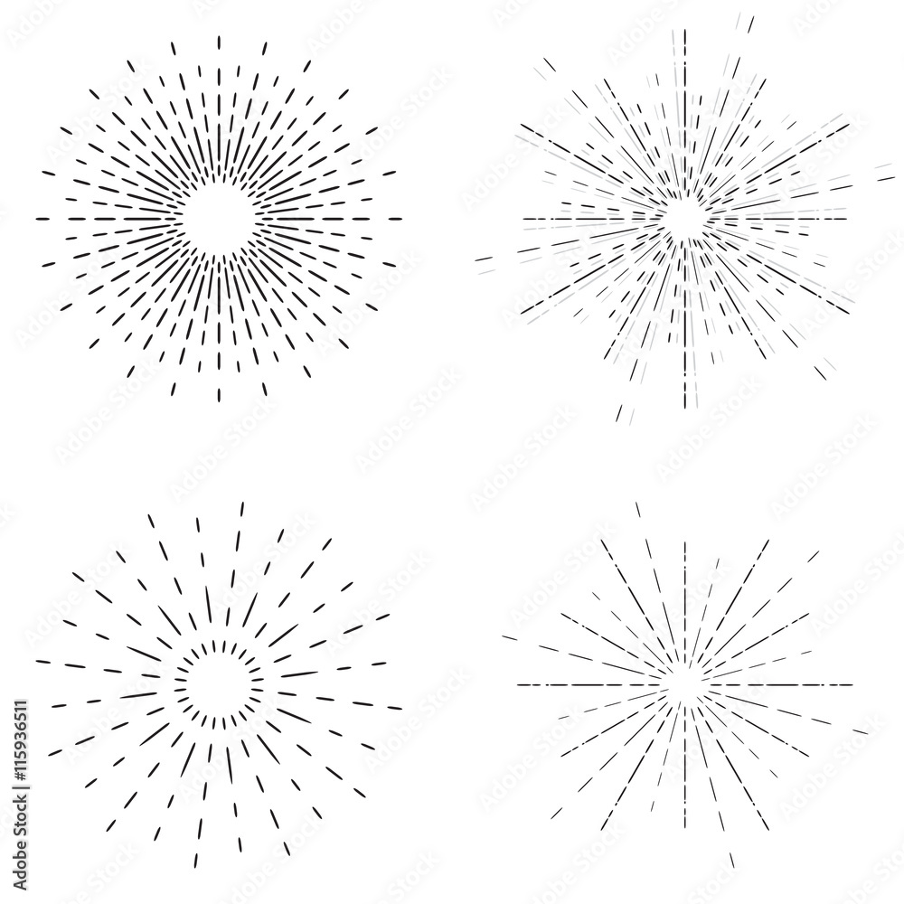 Obraz premium Sun icon vector collection