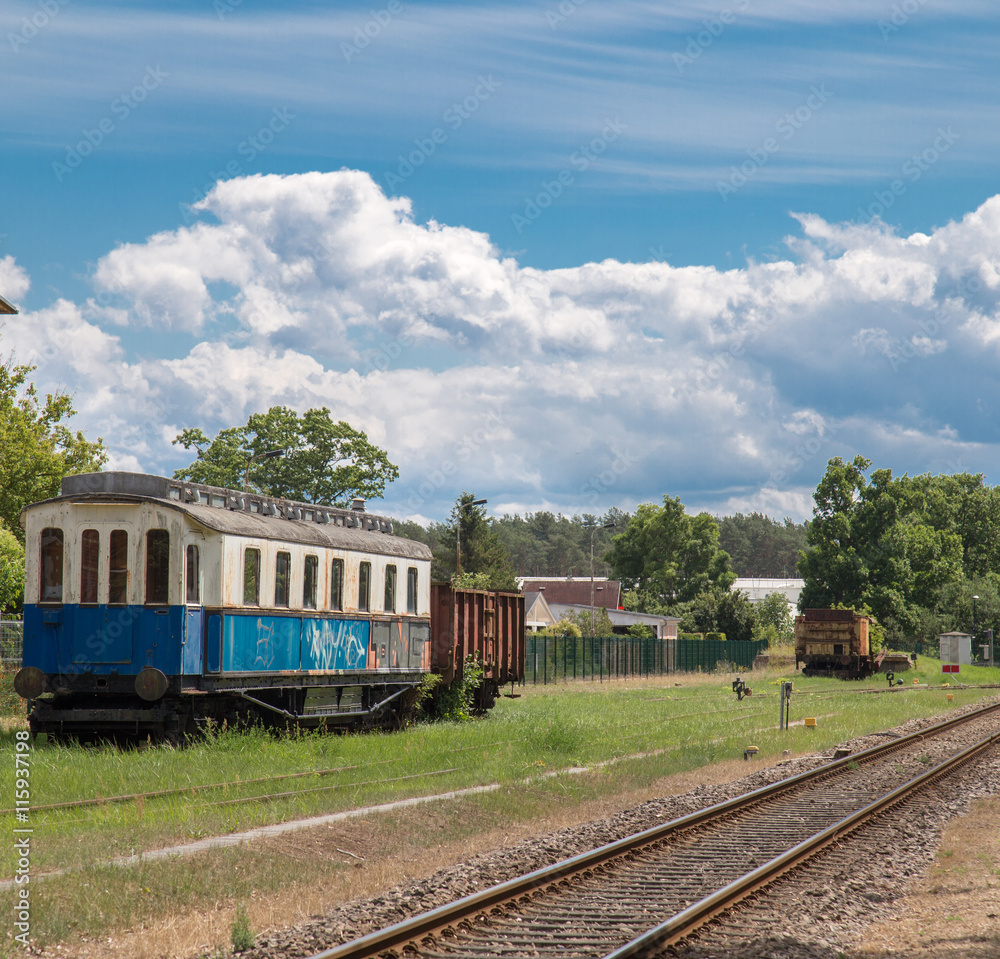 Fototapeta premium Retro cars on siding