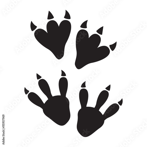 Black animal paw print © 3dwithlove