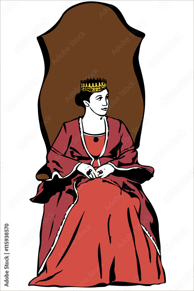 queen wearing a crown