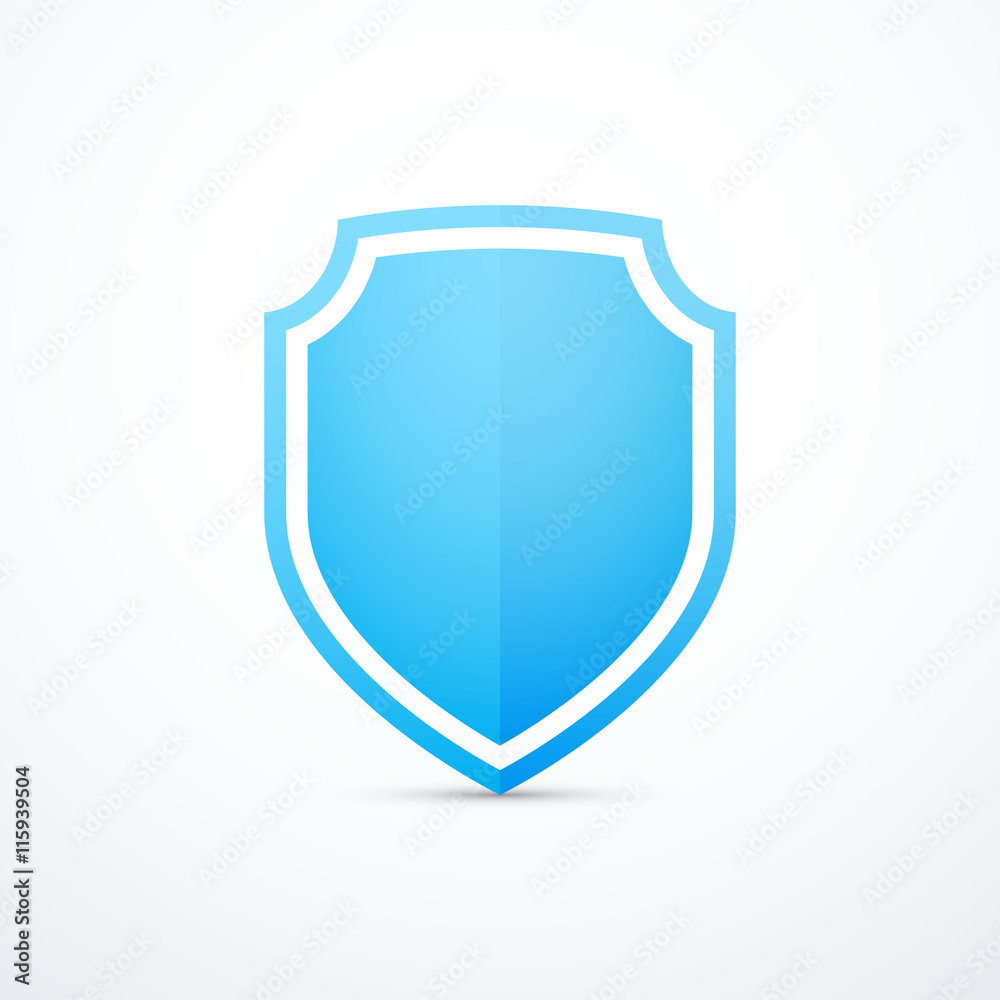 Vector blue shield icon Vector blue shield icon