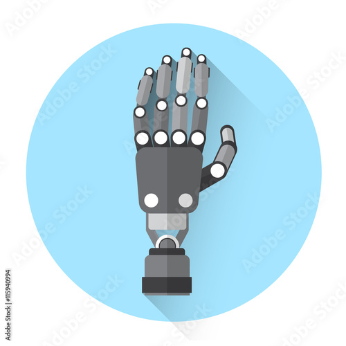 Modern Robot Hand Palm Icon