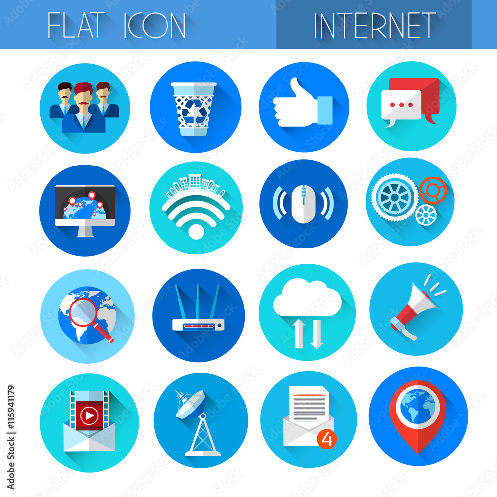 Internet Icons Collection Technology Set