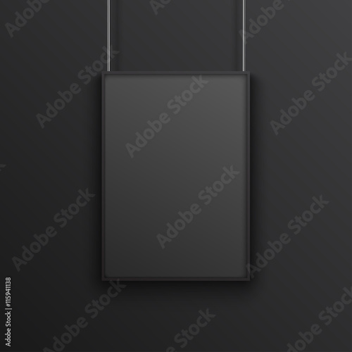 Black Poster Mockup with black frame