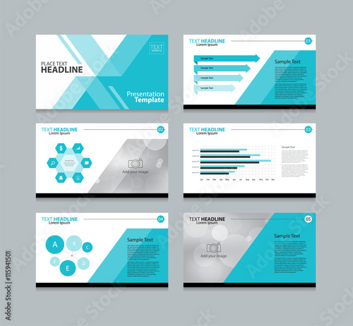 abstract page layout design template for presentation with info graphic elements design set