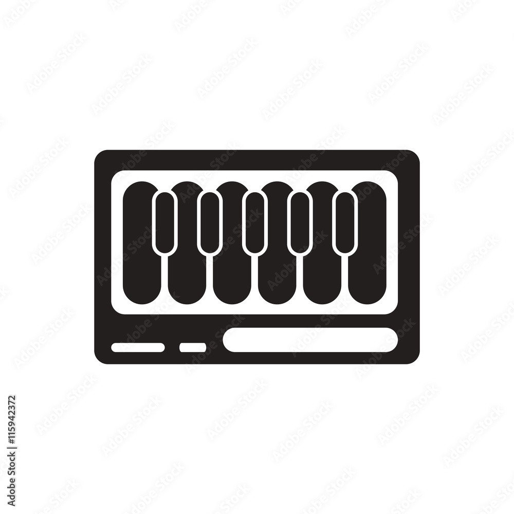 black vector icon on white background musical instrument black vector icon on white background musical instrument