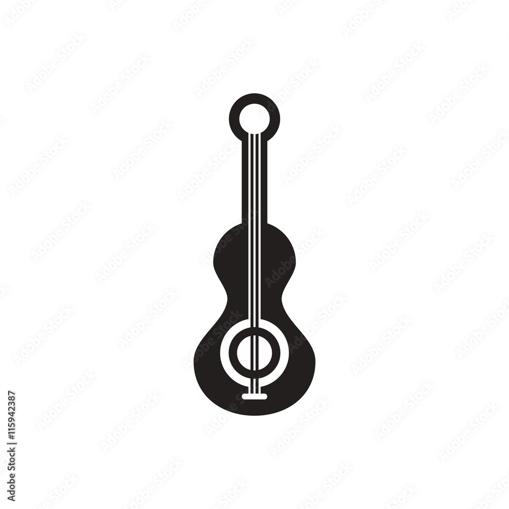 Fototapeta premium black vector icon on white background musical instrument
