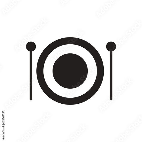 black vector icon on white background musical instrument