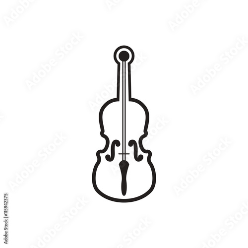 black vector icon on white background musical instrument