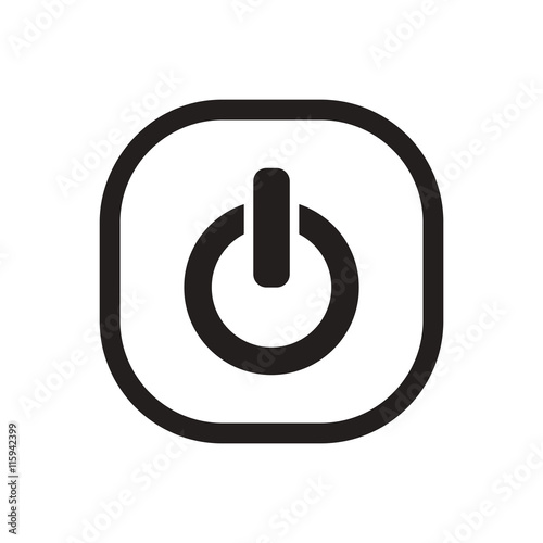 black vector icon on white background button music 