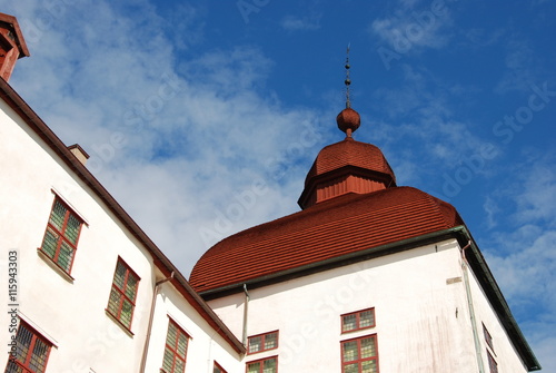 Roof top at Lacko castle in Sweden, historic castle built in the 17th century photo