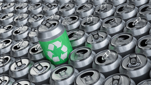 Soda cans recycling  aluminum recycling