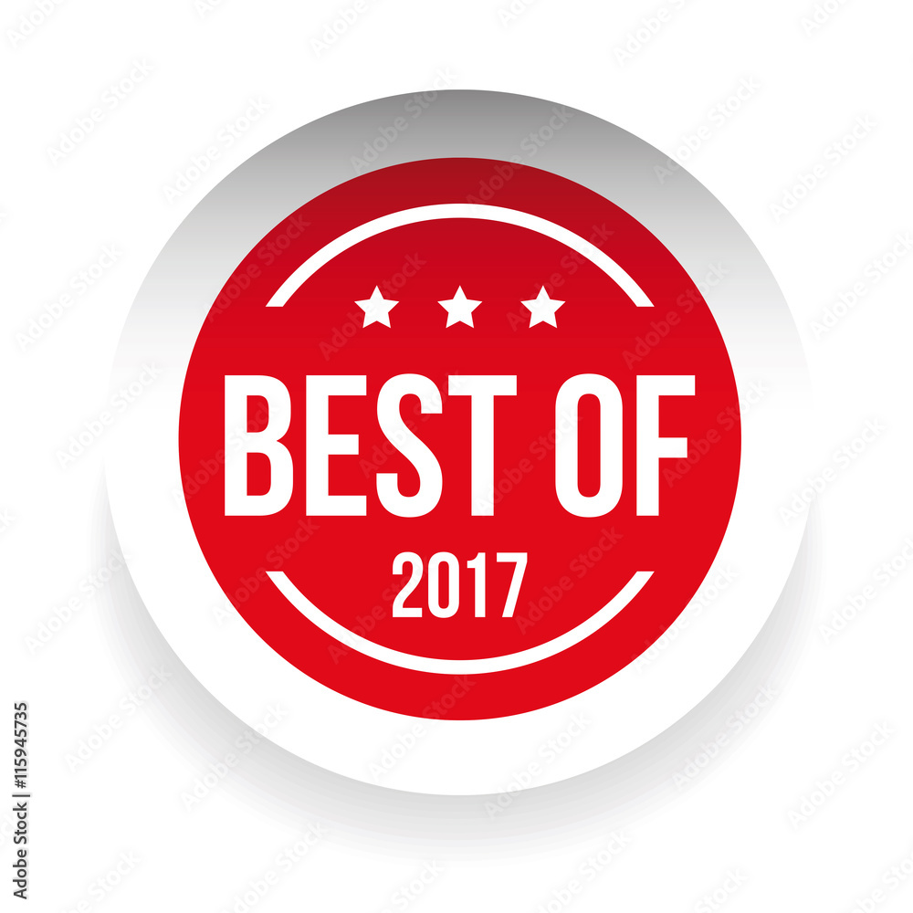 Best of 2017 label on white background Best of 2017 label on white background