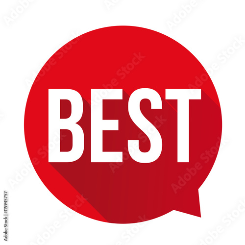 Best sign speech bubble vector red