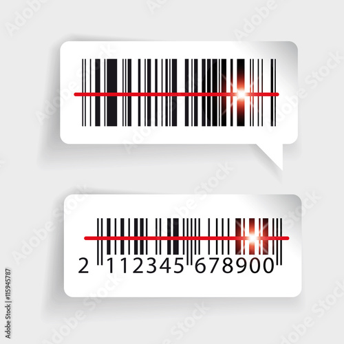 Barcode Icon label vector
