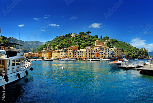 Portofino fishing village famous for its picturesque harbour
