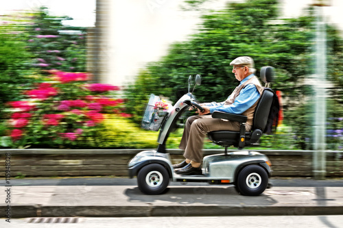 Elderly Person on Electromobile