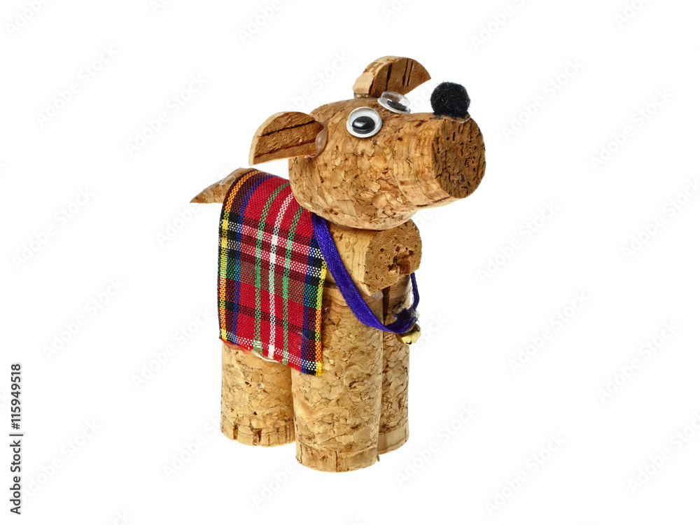 Cork dog craft Stock Photo | Adobe Stock