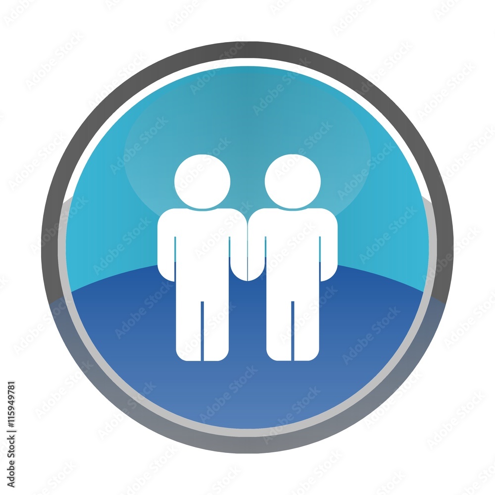 Couple gay dans un bouton Couple gay dans un bouton