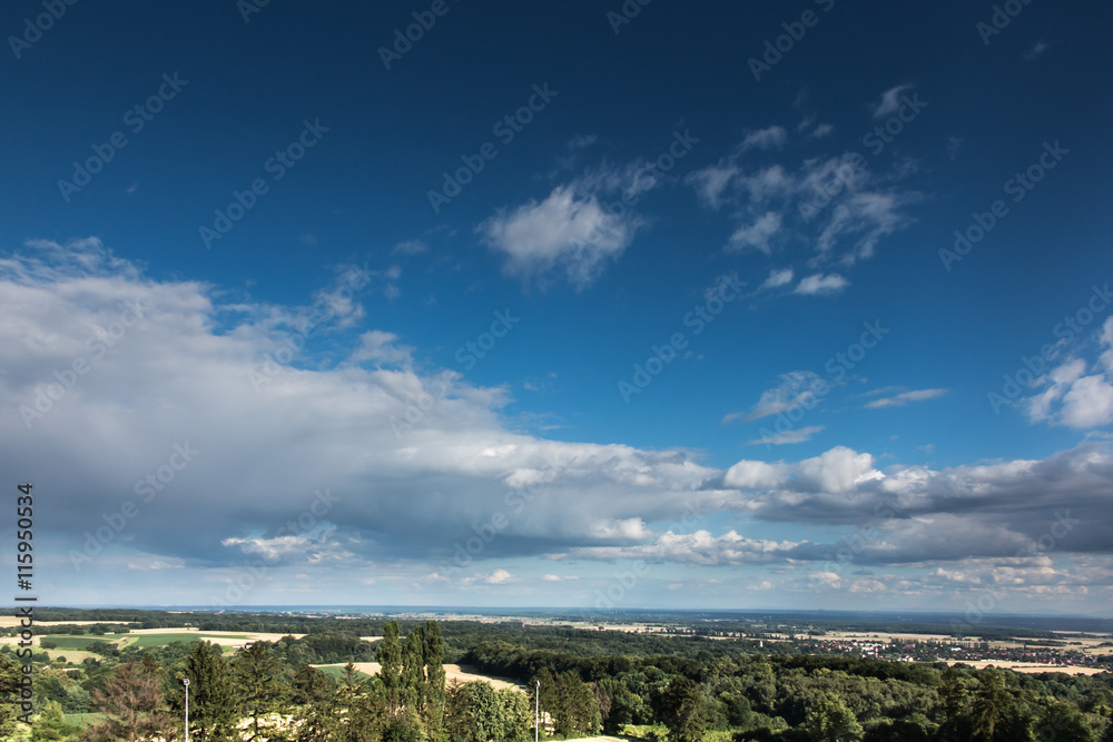 .sky covered with white clouds