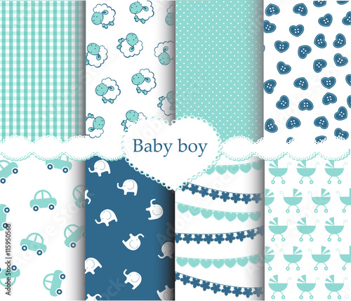 Baby boy patterns set
