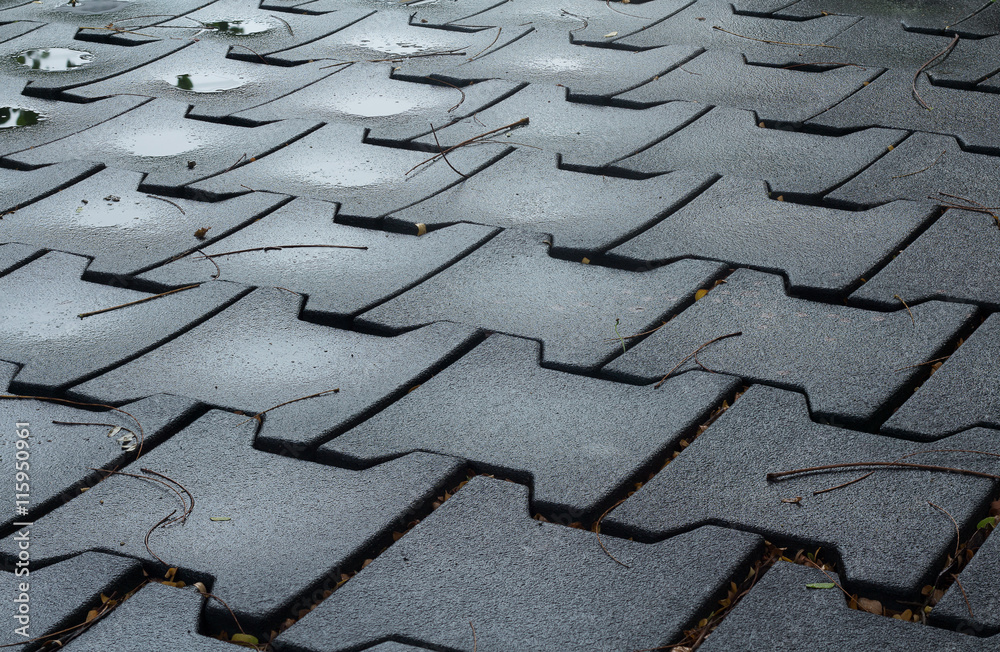 Design of cement brick floor background Design of cement brick floor background