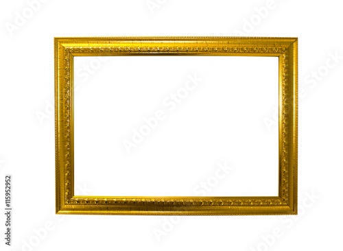 Gold frame. Gold/gilded arts and crafts pattern picture frame. I