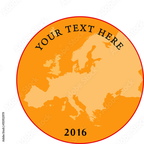 Silhouette of Europe.