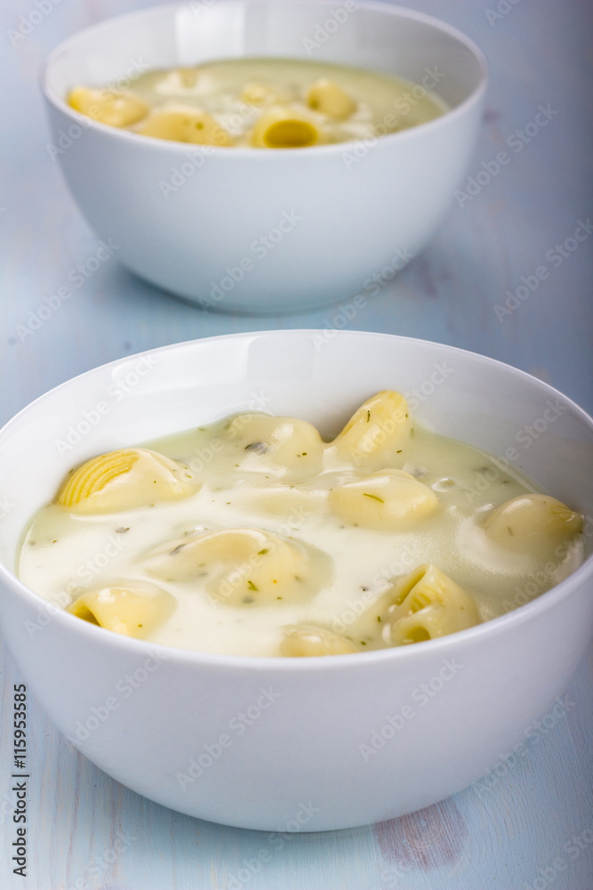 Chicken soup with noodles. Chicken soup with noodles.