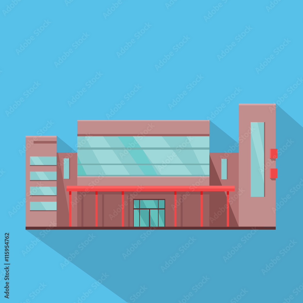 Shopping Mall Web Template in Flat Design. Shopping Mall Web Template in Flat Design.