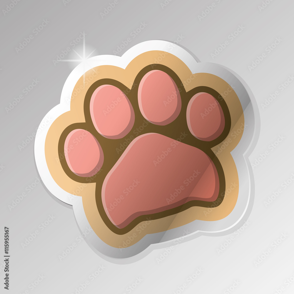 Dog paw, vector illustration Dog paw, vector illustration