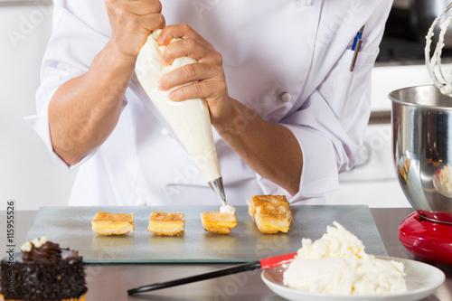 Chef with a pastry bag