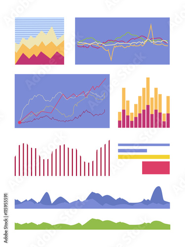 Statistic Graphic Element Vector Collection.