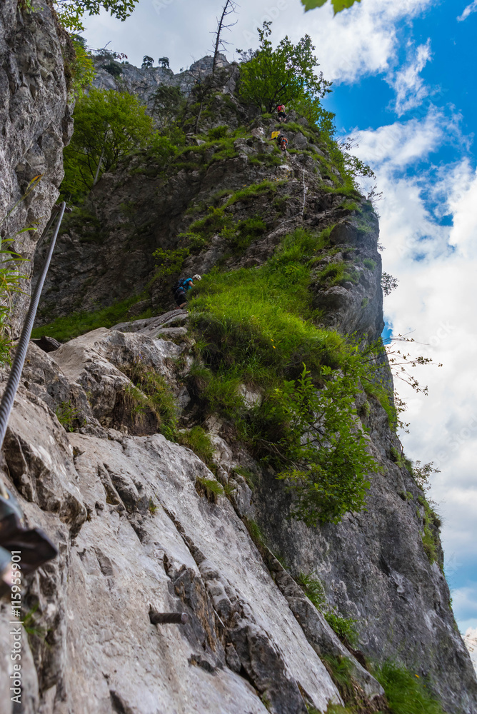 Felswand Klettersteig Drachenwand