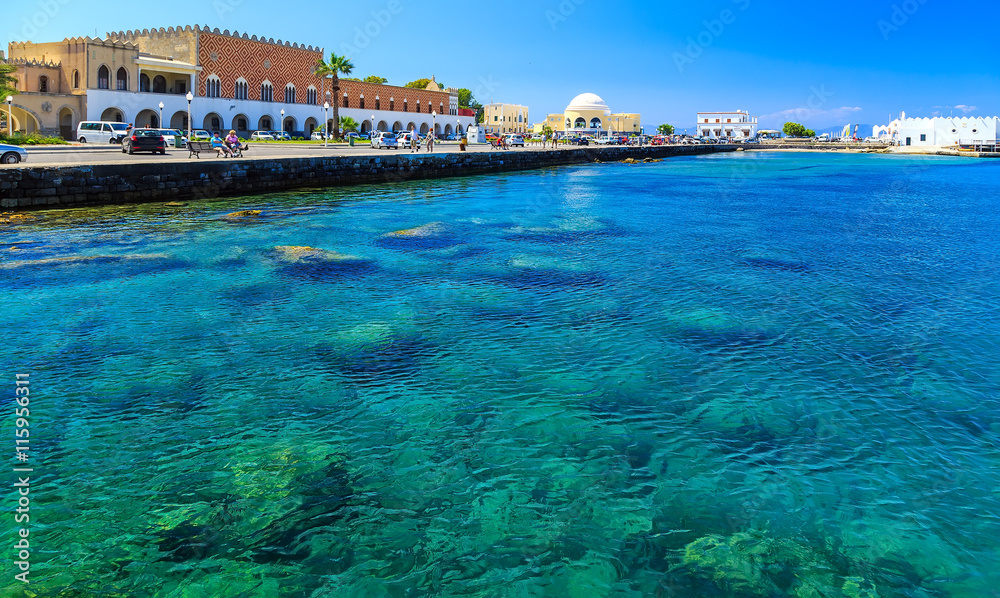 Mandaki port in Rhodes island Greece