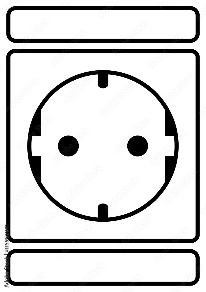 gz4 GrafikZeichnung - Schutzkontaktsteckdose mit Beschriftungsfeld - A2 A3 A4 Poster - g4539 gz4 GrafikZeichnung - Schutzkontaktsteckdose mit Beschriftungsfeld - A2 A3 A4 Poster - g4539