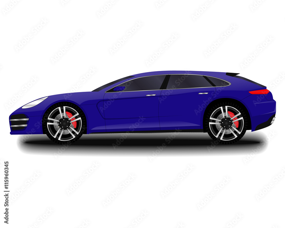 Naklejka premium realistic car. sedan