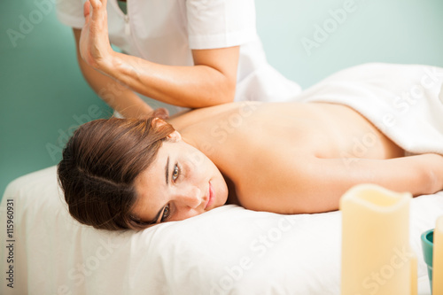 Deep tissue massage at a health clinic