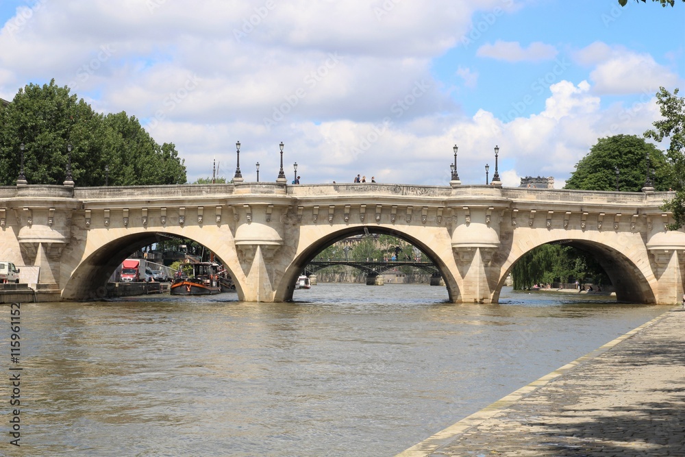 Bridge. The Seine River in Paris, France. Bridge. The Seine River in Paris, France.
