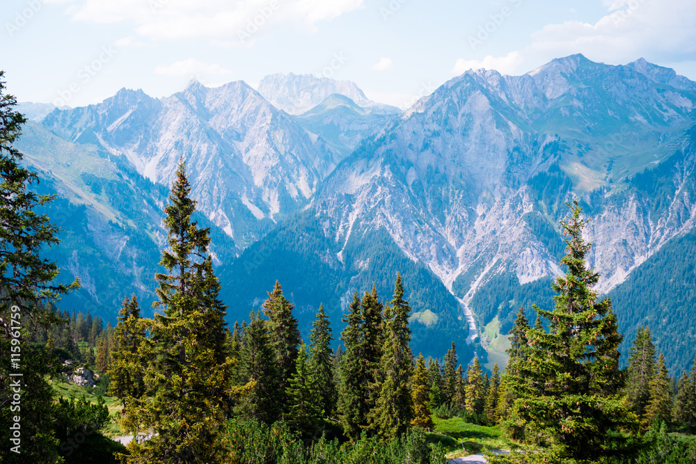 View on mountains ar Wald am Arlberg