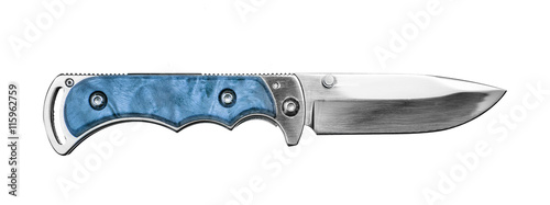 Hunting knife isolated.