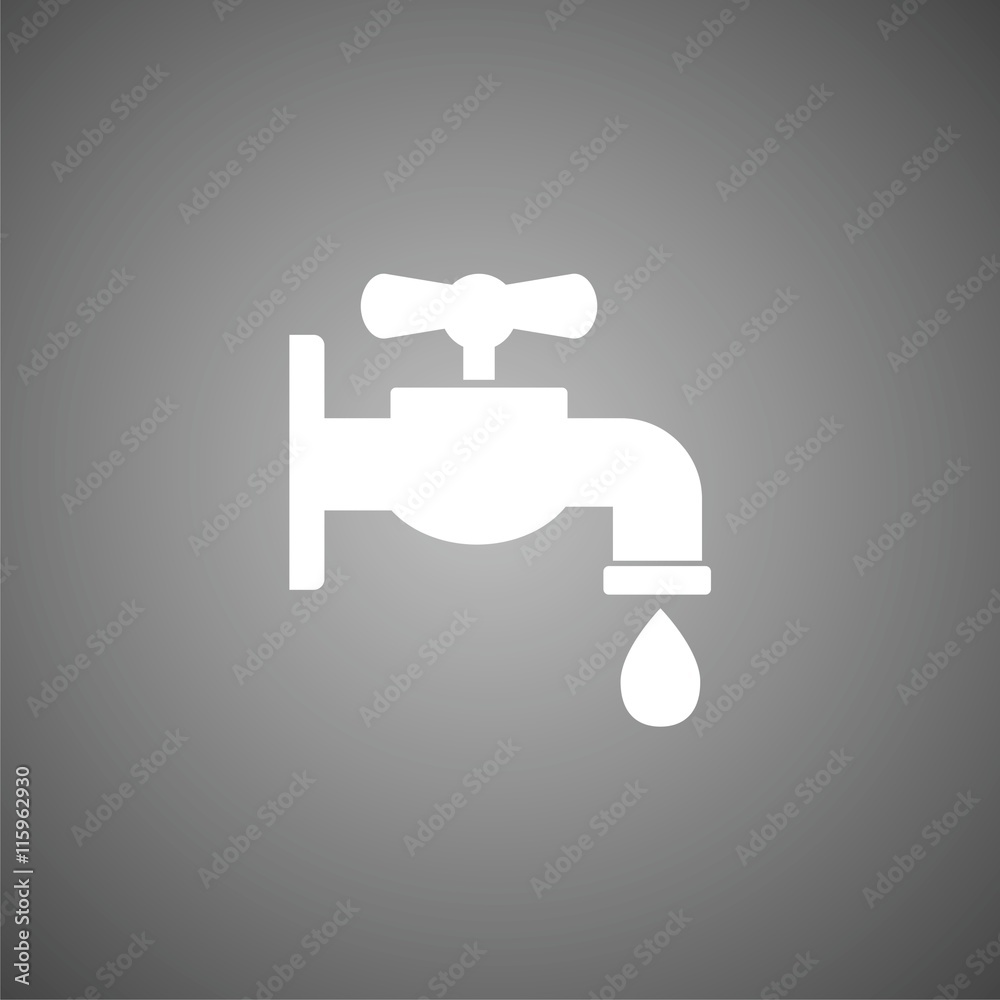 Faucet vector icon, Vector tap symbol