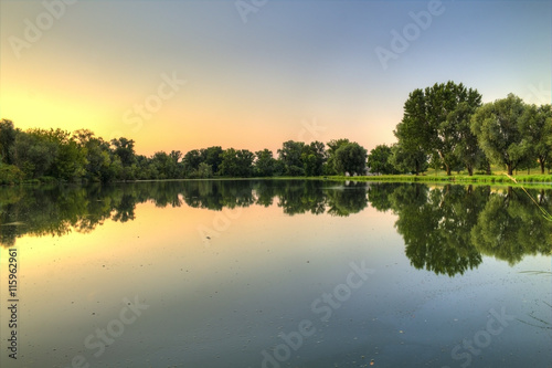 Fototapeta Naklejka Na Ścianę i Meble -  Lake scene at sunrise 