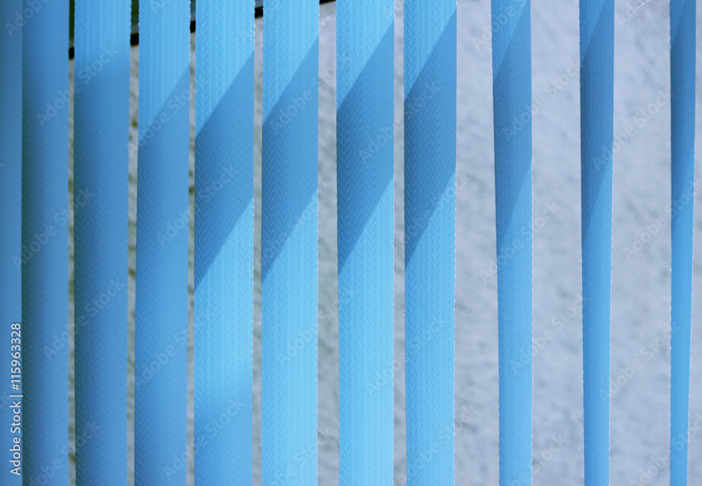 Venetian blinds. Blue toned.