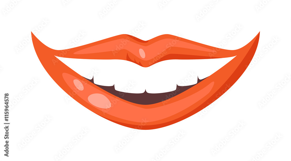 Obraz premium Woman lips isolated vector