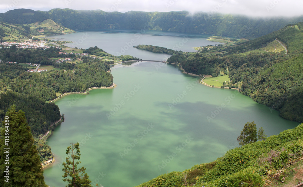 Azores' gorgeous Seven Cities volcanic lagoons - at Sao Miguel Island