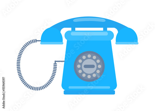 Old mobile phone retro vector illustration.