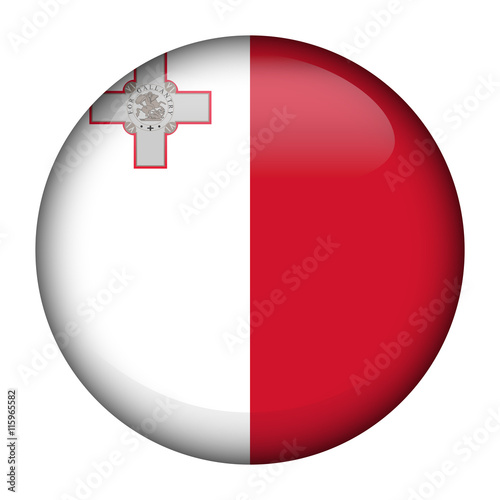 Round glossy Button with flag of Malta Free Download Round glossy Button with flag of Malta - GFXLoad