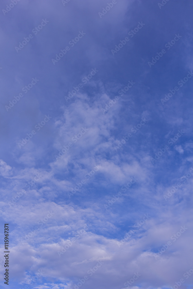 Blue sky with clouds background and texture
